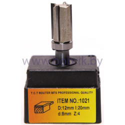 Концевая фреза Глобус 1021 D12 h20 d8