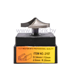 Концевая фреза Глобус 2157 D34 l12 d8 r20
