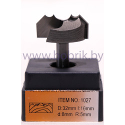 Концевая фреза Глобус 1027 D32 l 16 d8 r5 (Розетка)