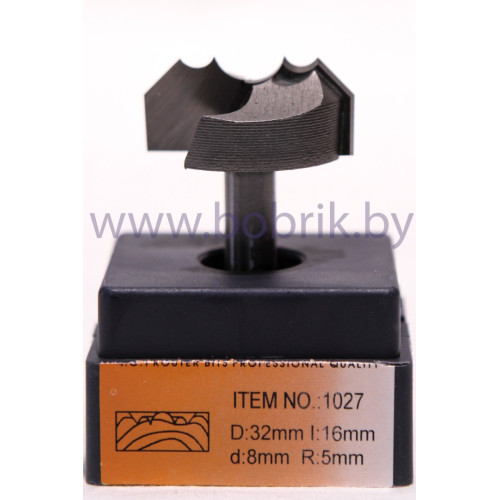Концевая фреза Глобус 1027 D32 l 16 d8 r5 (Розетка)