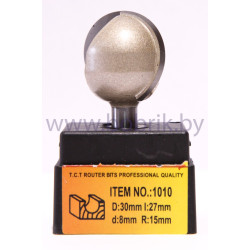 Концевая фреза Глобус 1010 D20 l18,9 d8 R10 Концевая фреза Глобус 1010 D20 l18,9 d8 R10