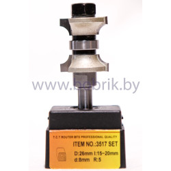 Концевая фреза Глобус 3517 set D22 h15-70 d8 r3 Концевая фреза Глобус 3517 set D22 h15-70 d8 r3