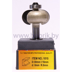 Концевая фреза Глобус 1015 D33 h20 d8 r10