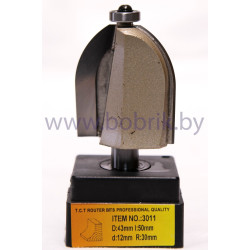 Концевая фреза Глобус 3011 D43 h50 R30 d12 Концевая фреза Глобус 3011 D43 h50 R30 d12