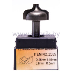 Фреза концевая Глобус 2055 D20 l12 d8 R4 d8 Фреза концевая Глобус 2055 D20 l12 d8 R4 d8