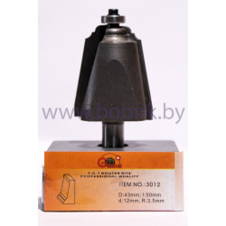 Концевая фреза Глобус 3012 D43 l 50 r3.5 d12 Концевая фреза Глобус 3012 D43 l 50 r3.5 d12