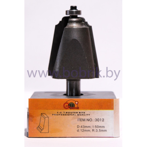 Концевая фреза Глобус 3012 D43 l 50 r3.5 d12