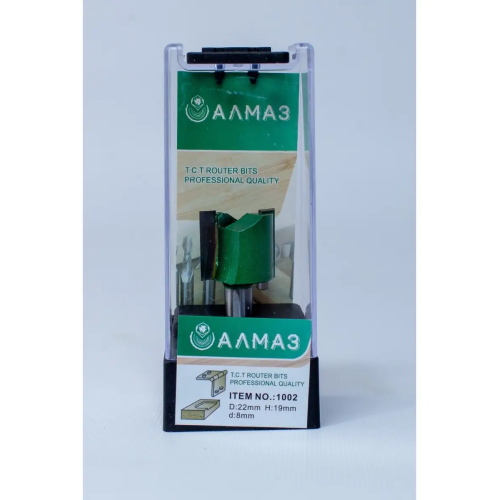 1002 Фреза пазовая прямая Алмаз D22 H19 d8