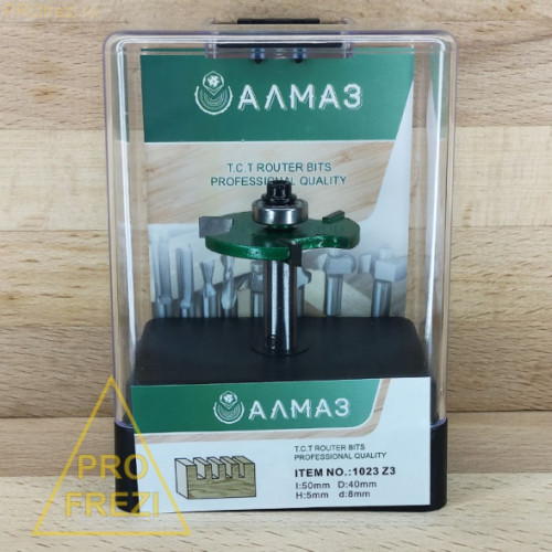 1023  z3  Фреза кромочная фальцевая Алмаз h5 D40 d8