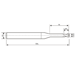 Концевая фреза Глобус PRO 1000 HMS D4х17 Z:2+2 d4 Концевая фреза Глобус PRO 1000 HMS D4х17 Z:2+2 d4