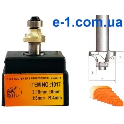 Концевая фреза Глобус PRO 1017 R1 S6 D8 h10 B 3x6x2.5 Концевая фреза Глобус PRO 1017 R1 S6 D8 h10 B 3x6x2.5