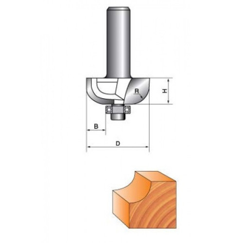 Сращивание фреза Глобус 2601 N2 D30 l35 d8