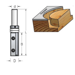 Фреза WPW PFM8192 D=19 B=51 d=12 (с двумя верхними подшипниками) Фреза WPW PFM8192 D=19 B=51 d=12 (с двумя верхними подшипниками)